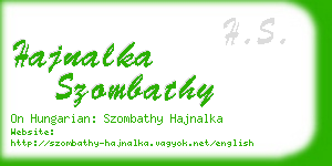 hajnalka szombathy business card